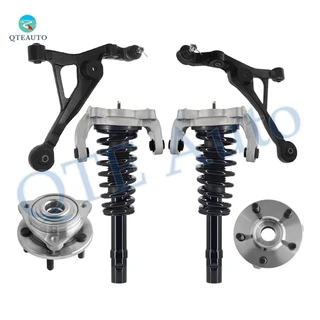 Set of 6 Front Lower Control Arm Ball Joint-Wheel Hub Bearing Assembly-Quick Complete Strut-Coil Spring Assembly For 1999-2006 Dodge Stratus