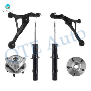 Set of 6 Front Lower Control Arm Ball Joint-Wheel Hub Bearing Assembly-Suspension Strut Assembly For 2003-2006 Dodge Stratus