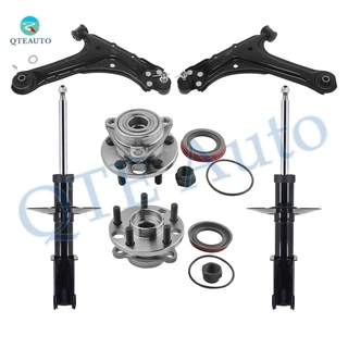 Set of 6 Front Lower Control Arm Ball Joint-Wheel Hub Bearing Assembly-Suspension Strut Assembly For 1995-2005 Pontiac Sunfire