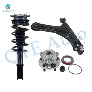 Set of 3 Front Right Lower Control Arm Ball Joint-Wheel Hub Bearing Assembly-Quick Complete Strut-Coil Spring Assembly For 1995-1999 Pontiac Sunfire