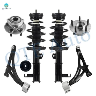 Set of 6 Front Lower Control Arm Ball Joint-Wheel Hub Bearing Assembly-Quick Complete Strut-Coil Spring Assembly For 2018 2019 Chevrolet Impala L4