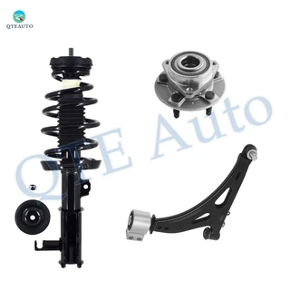 Set of 3 Front Left Lower Control Arm Ball Joint-Wheel Hub Bearing Assembly-Quick Complete Strut-Coil Spring Assembly For 2018 2019 Chevrolet Impala