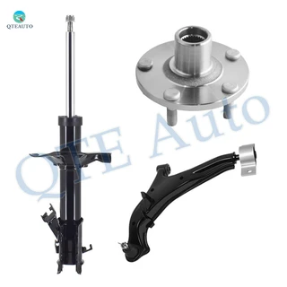 Set of 3 Front Left Lower Control Arm Ball Joint-Wheel Hub Bearing Assembly-Suspension Strut Assembly For 2001-2003 Nissan Maxima