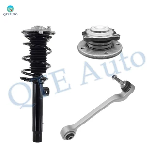 Set of 3 Front Right Lower Rearward Control Arm Ball Joint-Wheel Hub Bearing Assembly-Quick Complete Strut-Coil Spring Assembly For 2012 BMW 328I Sedan