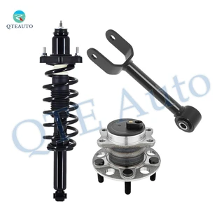 Set of 3 Rear Lower Forward Control Arm-Wheel Hub Bearing Assembly-Quick Complete Strut-Coil Spring Assembly For 2011-2014 Dodge Avenger