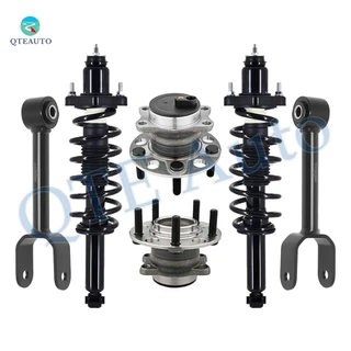 Set of 6 Rear Lower Forward Control Arm-Wheel Hub Bearing Assembly-Quick Complete Strut-Coil Spring Assembly For 2011-2014 Dodge Avenger