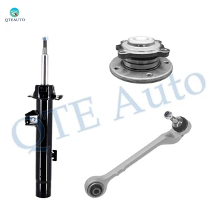 Set of 3 Front Left Lower Rearward Control Arm Ball Joint-Wheel Hub Bearing Assembly-Suspension Strut Assembly For 2012 2013 BMW 335I