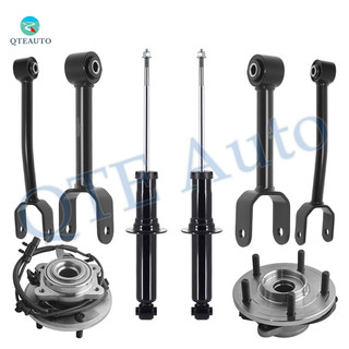 Set of 8 Rear Lower Forward-Upper Control Arm-Wheel Hub Bearing Assembly-Suspension Strut Assembly For 2011-2018 Dodge Journey