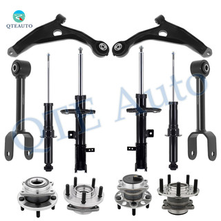Set of 12 Front Lower-Rear Lower Forward Control Arm-Wheel Hub Bearing Assembly-Suspension Strut Assembly For 2011-2014 Dodge Avenger