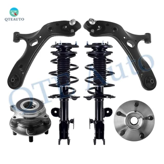 Set of 6 Front Lower Control Arm Ball Joint-Wheel Hub Bearing Assembly-Quick Complete Strut-Coil Spring Assembly For 2014-2017 Lexus CT200H