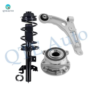 Set of 3 Front Right Lower Control Arm-Wheel Hub Bearing Assembly-Quick Complete Strut-Coil Spring Assembly For 2014-2018 Jeep Cherokee Old Version