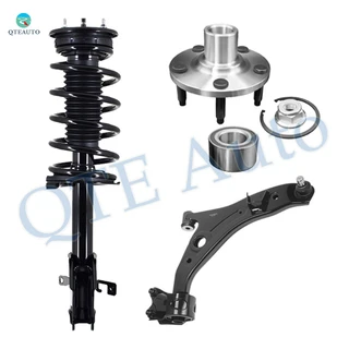 Set of 3 Front Right Lower Control Arm Ball Joint-Wheel Hub Bearing Assembly-Quick Complete Strut-Coil Spring Assembly For 2009 2010 Ford Edge