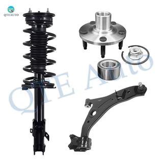 Set of 3 Front Right Lower Control Arm Ball Joint-Wheel Hub Bearing Assembly-Quick Complete Strut-Coil Spring Assembly For 2007 2008 Ford Edge