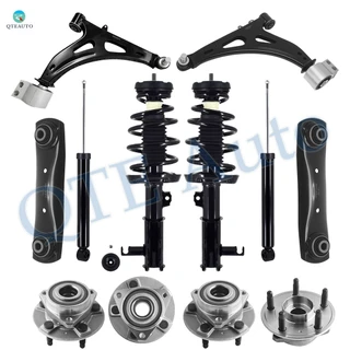 Set of 12 Front Lower Control Arm Ball Joint-Wheel Hub Bearing-Quick Complete Strut-Coil Spring Assembly-Rear Lower Forward Control Arm-Wheel Hub Bearing-Shock Absorber For 2018 2019 Chevrolet Impala