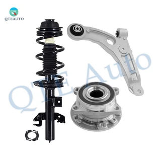 Set of 3 Front Right Lower Control Arm-Wheel Hub Bearing Assembly-Quick Complete Strut-Coil Spring Assembly For 2014-2018 Jeep Cherokee Trailhawk