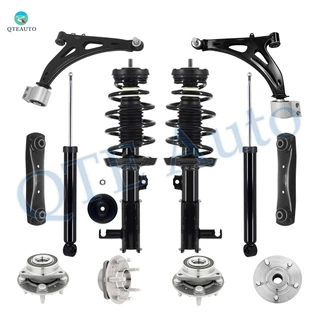 Set of 12 Front Lower Control Arm Ball Joint-Wheel Hub Bearing-Quick Complete Strut-Coil Spring Assembly-Rear Lower Forward Control Arm-Wheel Hub Bearing-Shock Absorber For 2014-2017 Chevrolet Impala