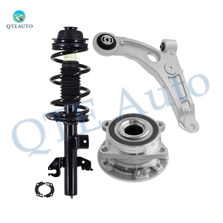 Set of 3 Front Right Lower Control Arm-Wheel Hub Bearing Assembly-Quick Complete Strut-Coil Spring Assembly For 2014-2018 Jeep Cherokee
