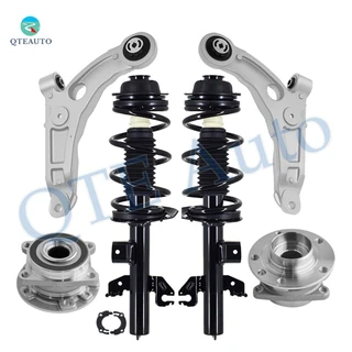Set of 6 Front Lower Control Arm-Wheel Hub Bearing Assembly-Quick Complete Strut-Coil Spring Assembly For 2014-2018 Jeep Cherokee