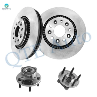 Set of 4 Front 315mm Brake Disc Rotors-Wheel Hub Bearing Assembly For 2008 2009 Ford Taurus