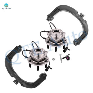 Set of 4 Front Upper Control Arm-Wheel Hub Bearing Assembly For 2004 2005 GMC Envoy XUV