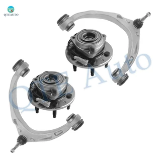 Set of 4 Front Upper Control Arm Ball Joint-Wheel Hub Bearing Assembly For 2019 GMC Sierra 1500 Limited RWD