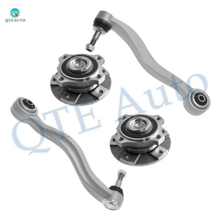 Set of 4 Front Lower Rearward Control Arm Ball Joint-Wheel Hub Bearing Assembly For 2004-2006 BMW 525I