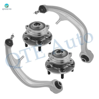 Set of 4 Front Lower Rearward Control Arm Ball Joint-Wheel Hub Bearing Assembly For 2003-2009 Nissan 350Z