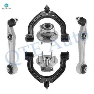 Set of 6 Front Upper-Lower Rearward Control Arm Ball Joint-Wheel Hub Bearing Assembly For 2014-2021 Tesla S
