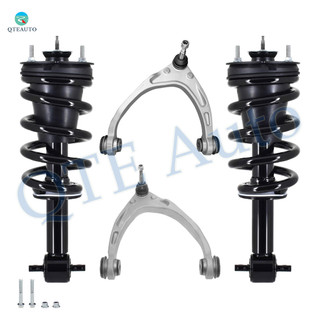 Set of 4 Front Upper Control Arm Ball Joint-Quick Complete Strut-Coil Spring Assembly For 2019 Chevrolet Silverado 1500 LD 4WD