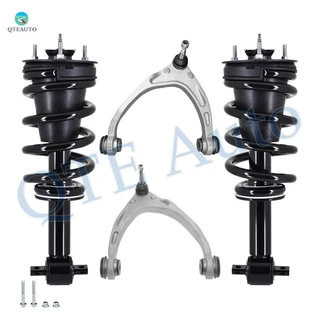 Set of 4 Front Upper Control Arm Ball Joint-Quick Complete Strut-Coil Spring Assembly For 2019 Chevrolet Silverado 1500 LD RWD