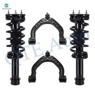Set of 4 Front Upper Control Arm Ball Joint-Quick Complete Strut-Coil Spring Assembly For 2014-2019 Tesla S