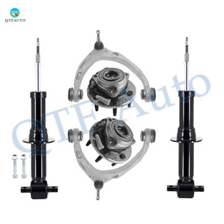 Set of 6 Front Upper Control Arm Ball Joint-Wheel Hub Bearing Assembly-Suspension Strut Assembly For 2015-2020 Cadillac Escalade RWD