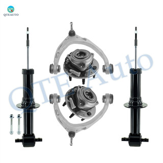 Set of 6 Front Upper Control Arm Ball Joint-Wheel Hub Bearing Assembly-Suspension Strut Assembly For 2015-2019 Chevrolet Tahoe