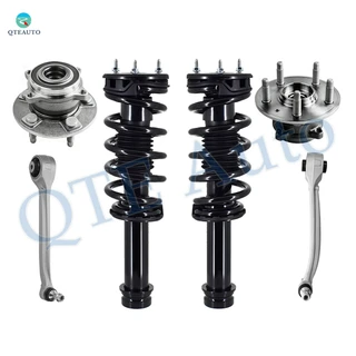 Set of 6 Front Lower Forward Control Arm Ball Joint-Wheel Hub Bearing Assembly-Quick Complete Strut-Coil Spring Assembly For 2014-2019 Tesla S