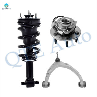 Set of 3 Front Right Upper Control Arm Ball Joint-Wheel Hub Bearing Assembly-Quick Complete Strut-Coil Spring Assembly For 2014-2018 Chevrolet Silverado 1500