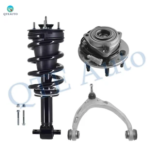 Set of 3 Front Right Upper Control Arm Ball Joint-Wheel Hub Bearing Assembly-Quick Complete Strut-Coil Spring Assembly For 2019 GMC Sierra 1500 Limited RWD Monotube Performance Upgrade