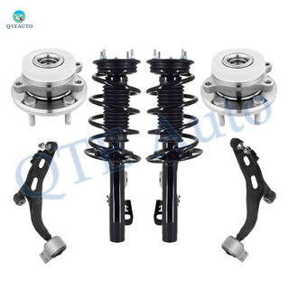 Set of 6 Front Lower Control Arm Ball Joint-Wheel Hub Bearing Assembly-Quick Complete Strut-Coil Spring Assembly For 2012 Ford Taurus