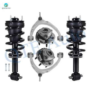 Set of 6 Front Upper Control Arm Ball Joint-Wheel Hub Bearing Assembly-Quick Complete Strut-Coil Spring Assembly For 2015-2020 Chevrolet Tahoe