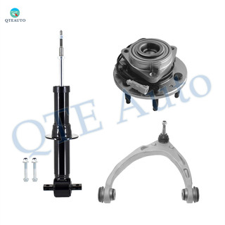 Set of 3 Front Left Upper Control Arm Ball Joint-Wheel Hub Bearing Assembly-Suspension Strut Assembly For 2017 2018 Chevrolet Silverado 1500 RWD