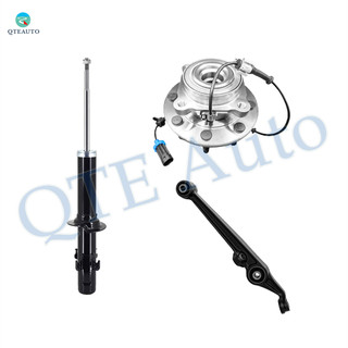 Set of 3 Front Right Lower Control Arm-Wheel Hub Bearing Assembly-Suspension Strut Assembly For 1990-1993 Honda Accord