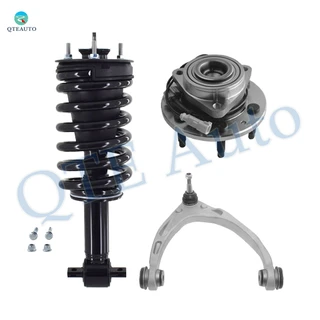 Set of 3 Front Right Upper Control Arm Ball Joint-Wheel Hub Bearing Assembly-Quick Complete Strut-Coil Spring Assembly For 2015-2020 GMC Yukon Monotube Performance Upgrade