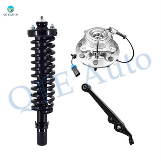 Set of 3 Front Right Lower Control Arm-Wheel Hub Bearing Assembly-Quick Complete Strut-Coil Spring Assembly For 1990-1993 Honda Accord