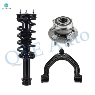Set of 3 Front Right Upper Control Arm Ball Joint-Wheel Hub Bearing Assembly-Quick Complete Strut-Coil Spring Assembly For 2014-2019 Tesla S