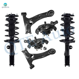 Set of 6 Front Lower Control Arm-Suspension Knuckle Assembly-Quick Complete Strut-Coil Spring Assembly For 2003-2008 Toyota Matrix