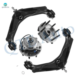 Set of 4 Front Upper Control Arm Ball Joint-Wheel Hub Bearing Assembly For 2001-2004 GMC Sierra 2500 RWD