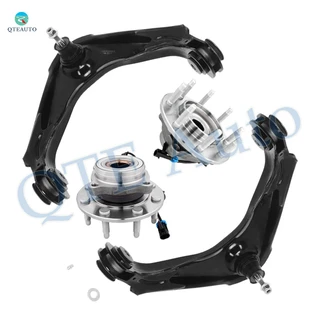 Set of 4 Front Upper Control Arm Ball Joint-Wheel Hub Bearing Assembly For 2001-2004 GMC Sierra 2500 4WD