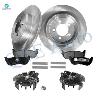 Set of 8 Rear 305.3mm Brake Disc Rotors-Ceramic Brake Pad Kit-Suspension Knuckle Assembly For 2002-2005 Ford Explorer