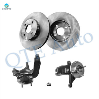 Set of 4 Front 278mm Brake Disc Rotor-Suspension Knuckle Assembly For 2006 2007 Ford Focus