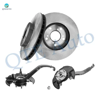 Set of 4 Front 282mm Brake Disc Rotor-Suspension Knuckle Assembly For 2008-2012 Honda Accord