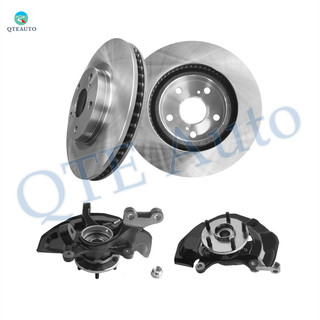 Set of 4 Front 296mm Brake Disc Rotor-Suspension Knuckle Assembly For 2007-2012 Lexus ES350